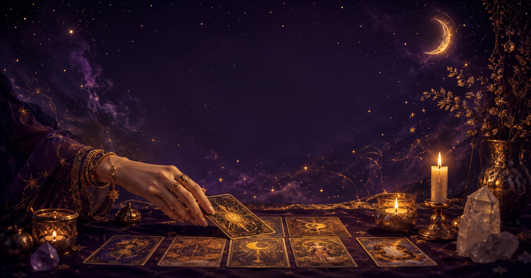 Tarô — leitura de cartas à luz de velas